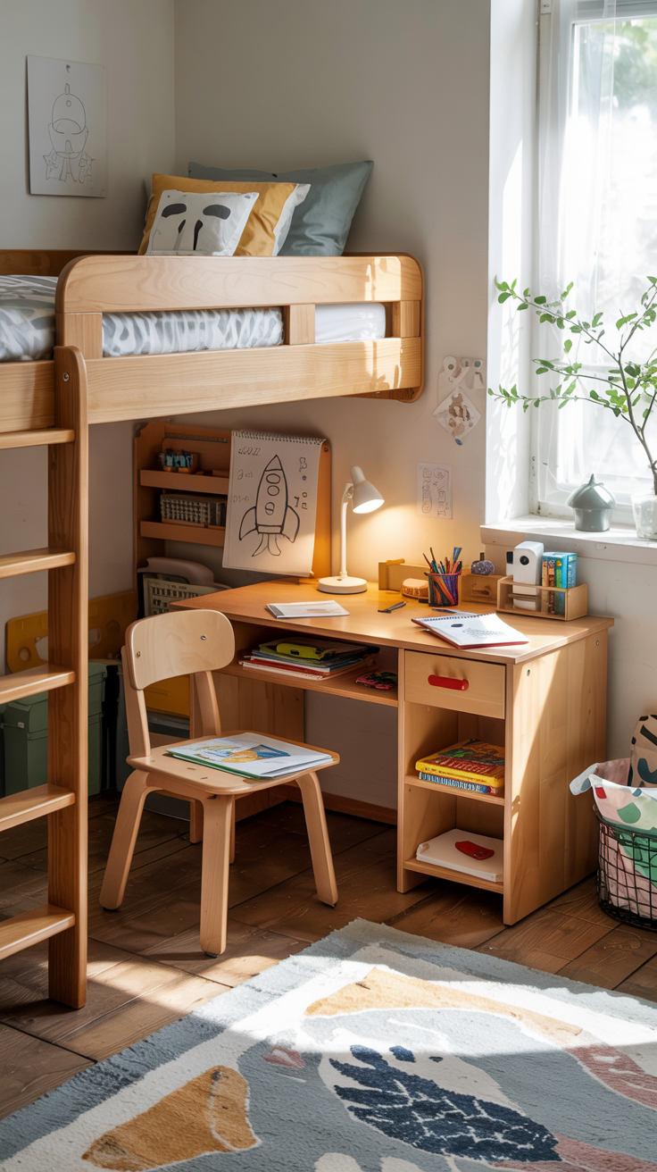 Space-saving Loft Bed Bedroom