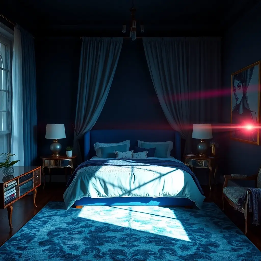 Cream and Royal Blue