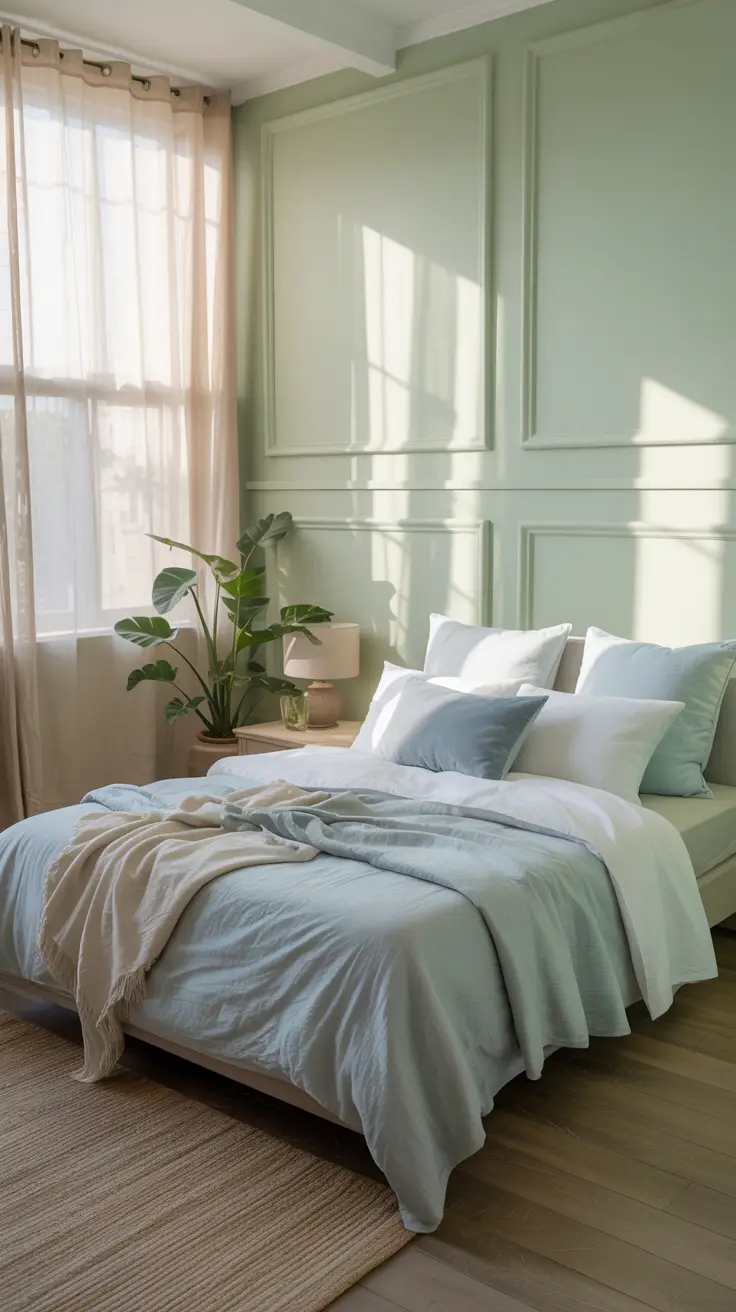 Light Green and Periwinkle Blue