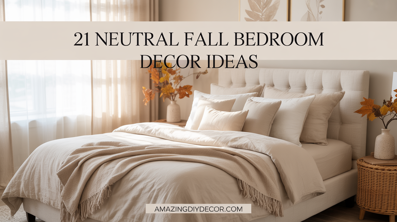 Neutral Fall Bedroom Decor