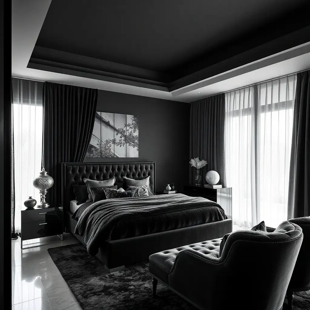 black bedroom