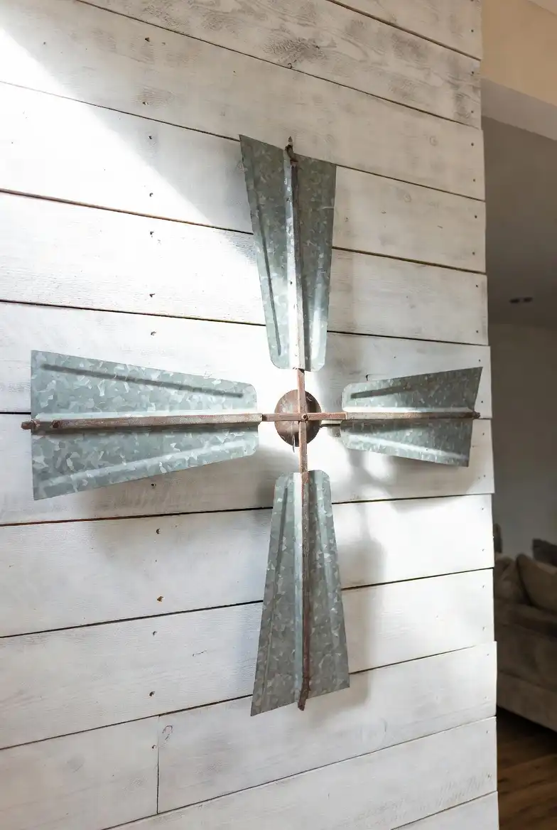 Metal Windmill Decor