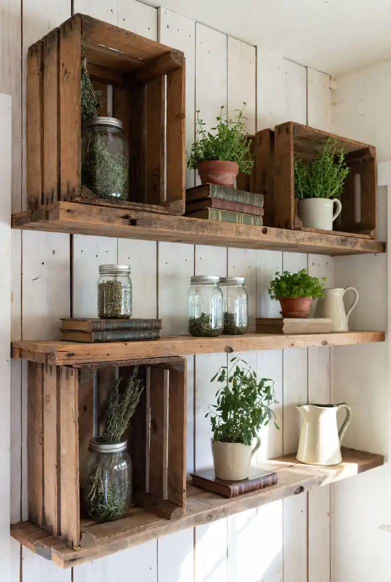 Rustic shelves