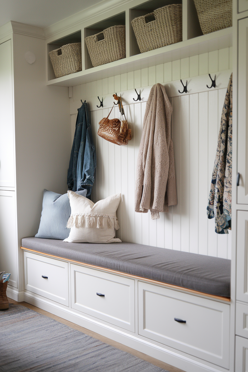 Add a Cozy Bench with Built-in Storage