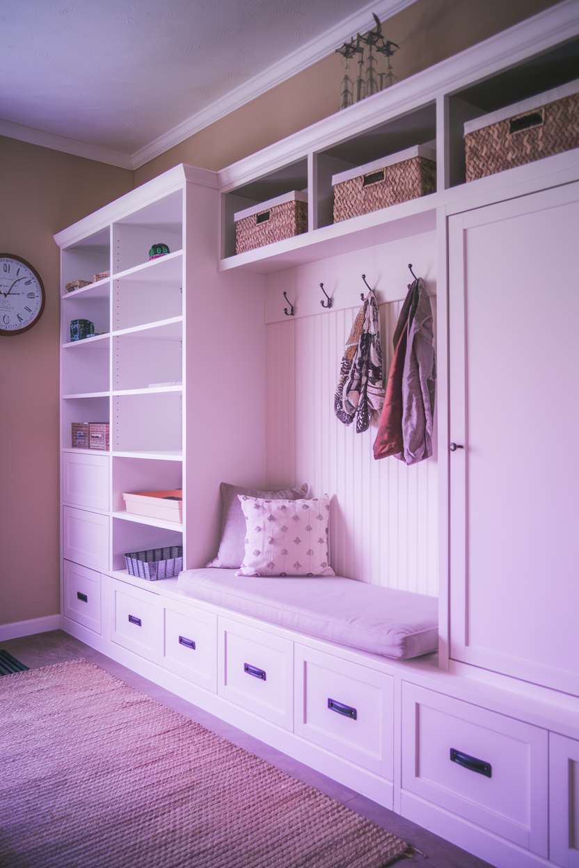 Use Billy Bookcases for Mudroom