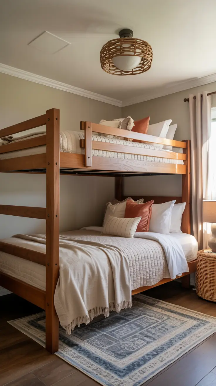 Full-Size Bottom Bunk for Guests