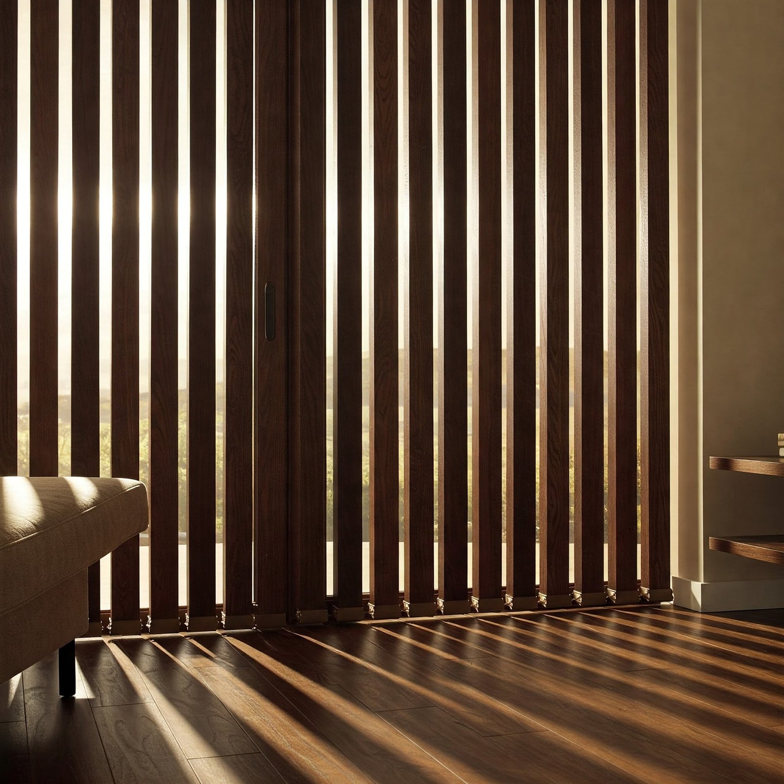 Wood or Faux Wood Vertical Blinds