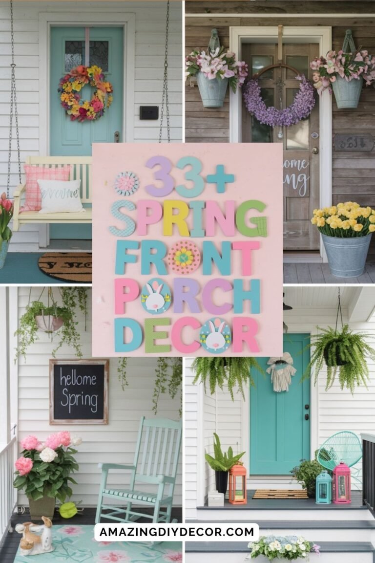 spring front porch decor