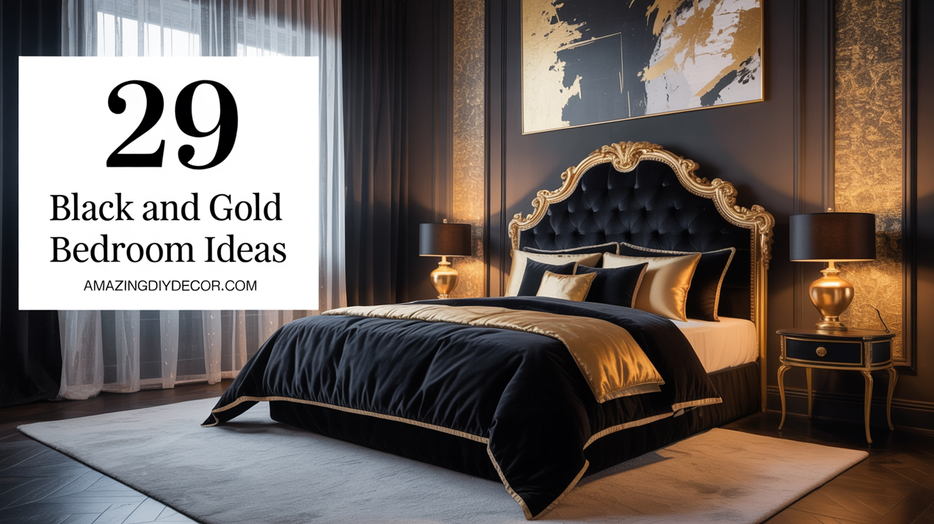 Black and Gold Bedroom
