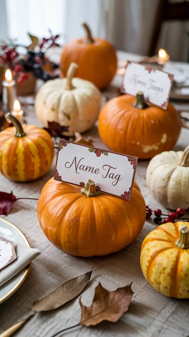 Pumpkin Place Card Holders