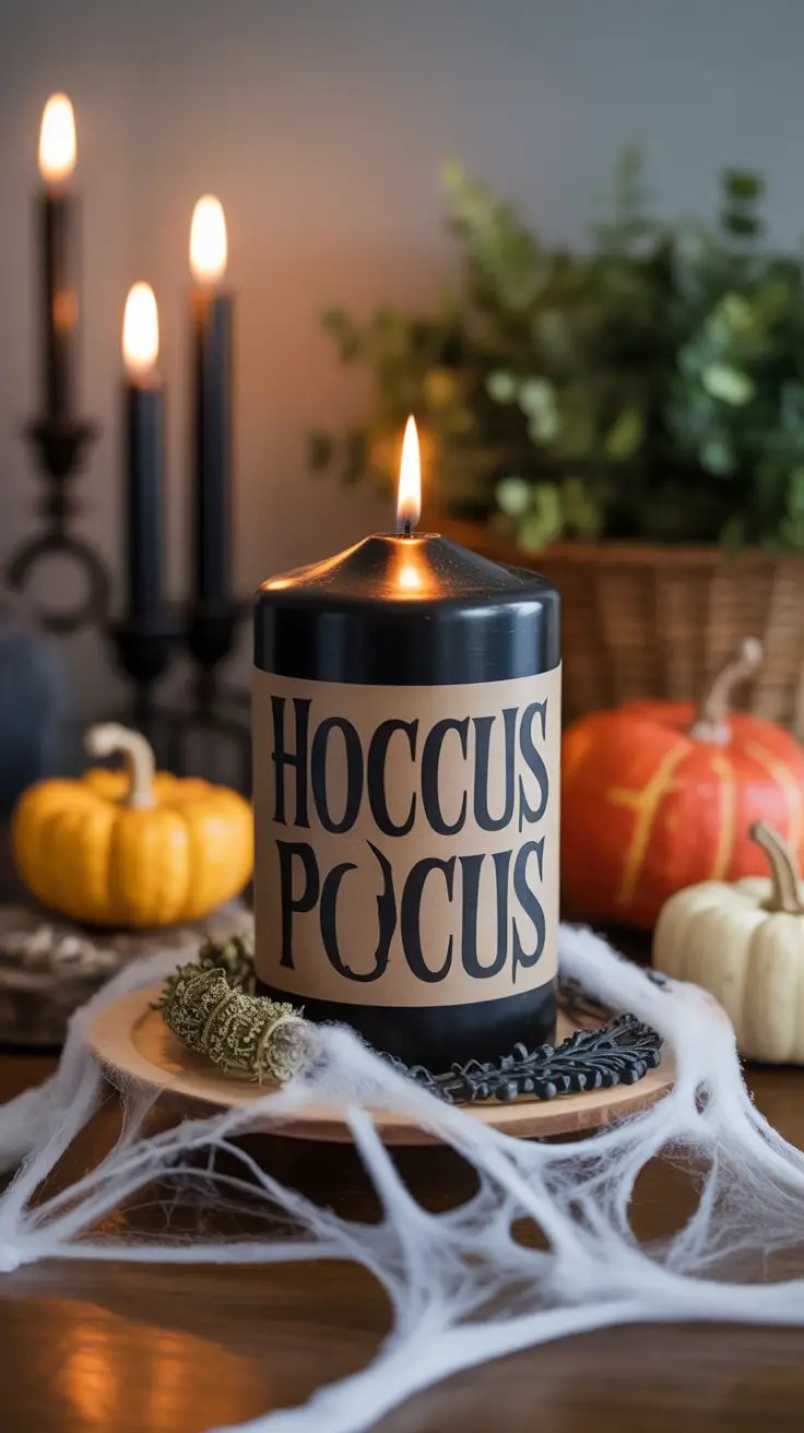 Black Flame Candle Centerpiece