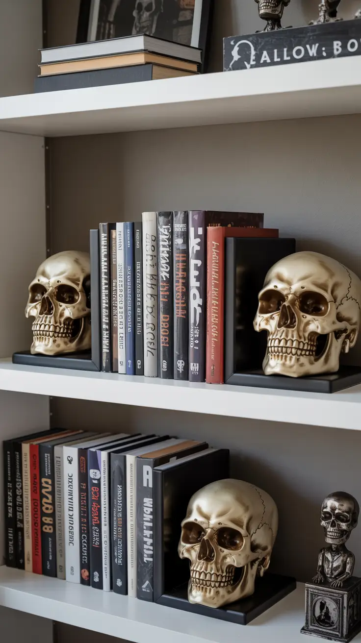 Skull Bookends
