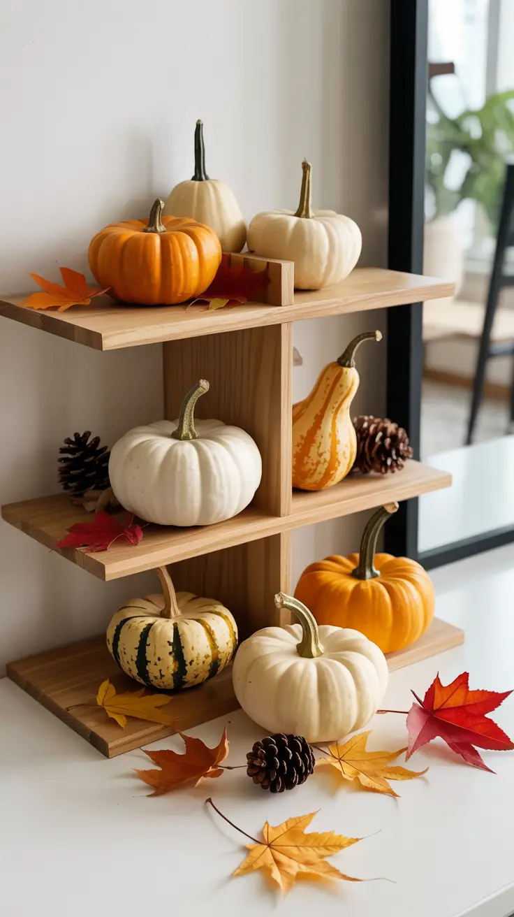 Mini Pumpkins & Gourds Display