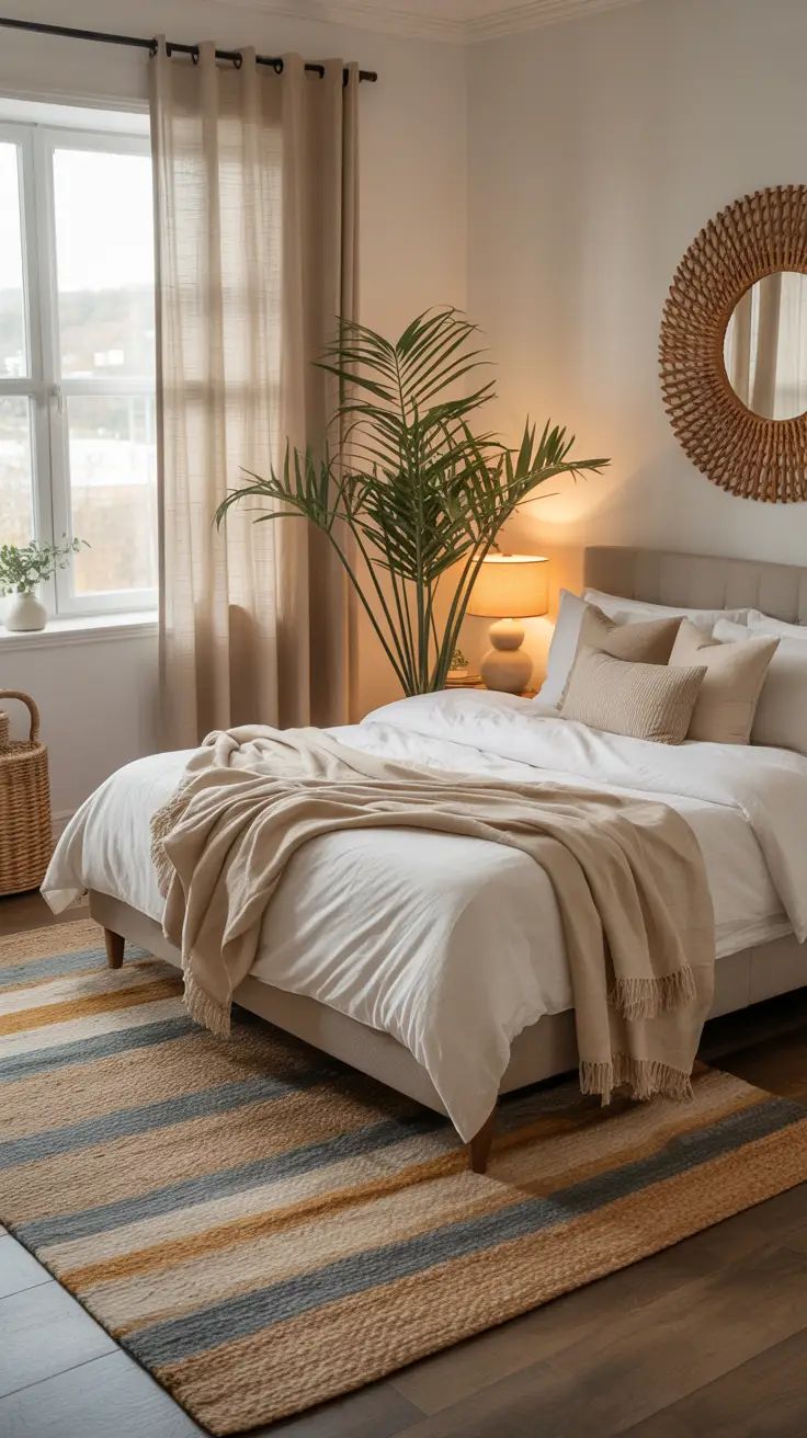 Add Texture with Rugs and Curtains