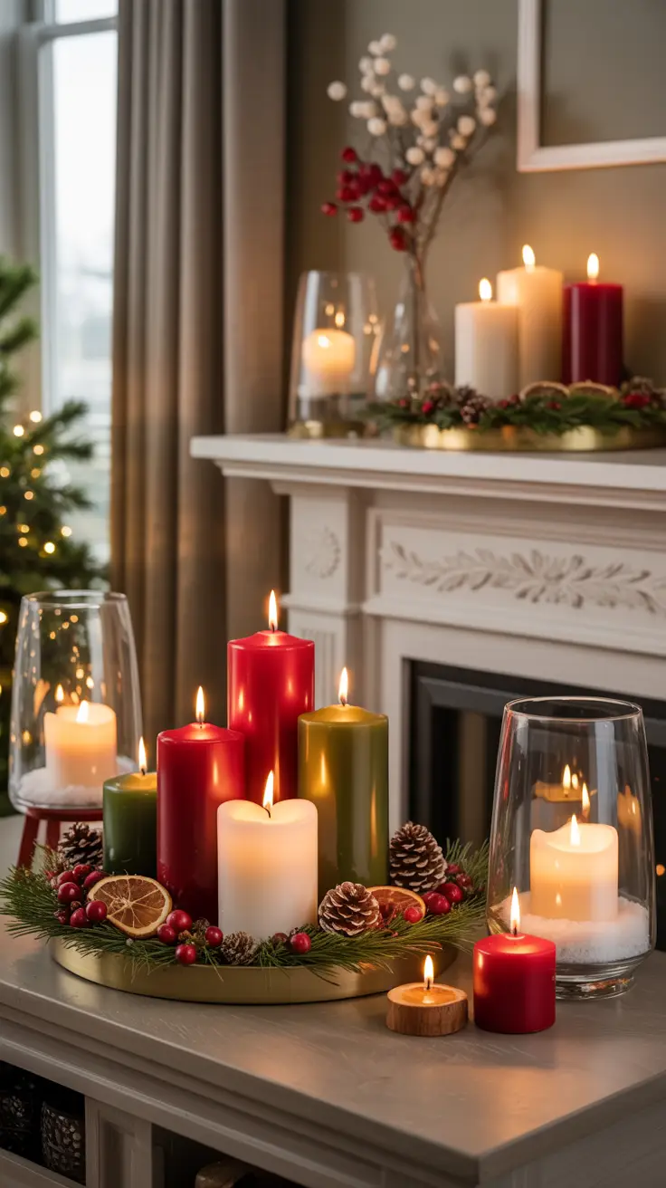 Christmas Candle Arrangements