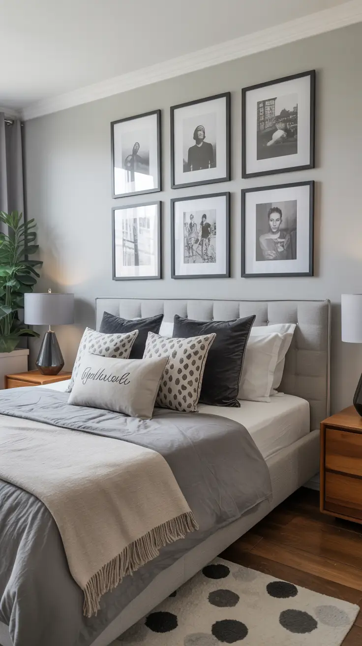 Gallery Wall A stylish bedroom