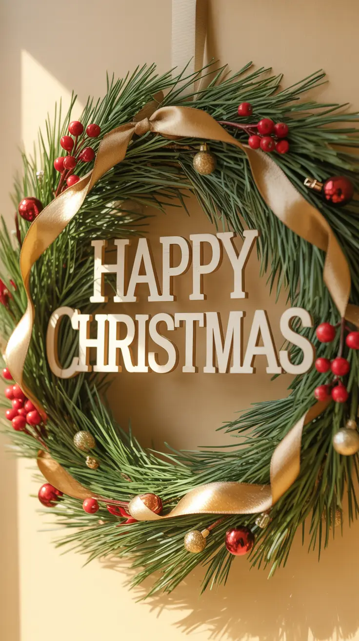 Festive Monogram Wreath