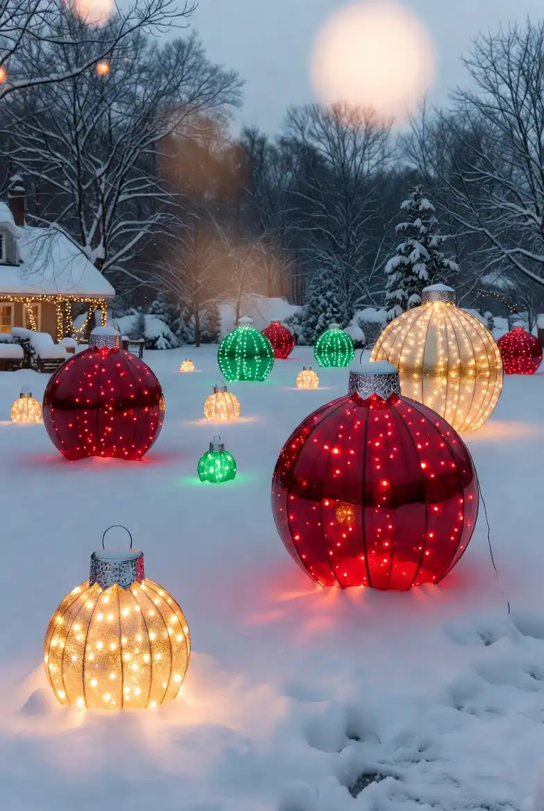 Giant Lighted Ornaments