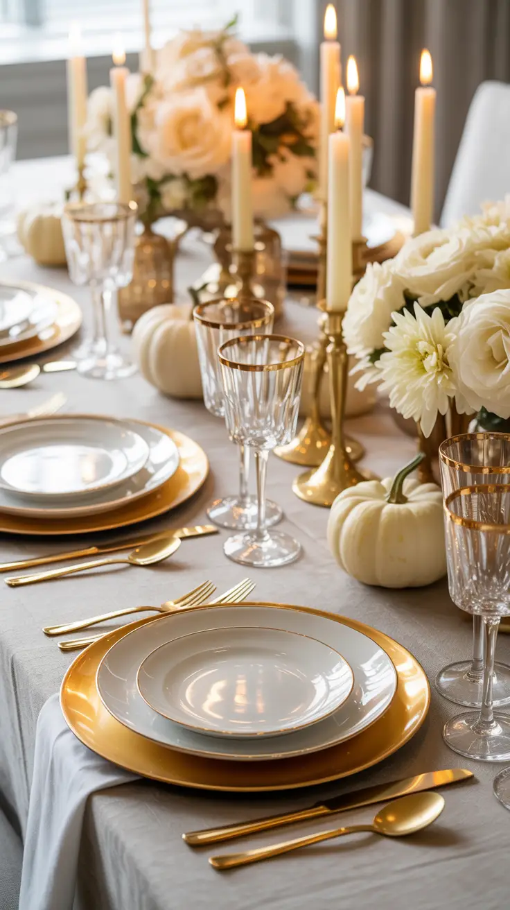 Gold & White Luxe Table
