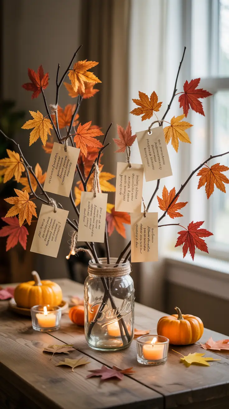Gratitude Tree with Paper Leaves