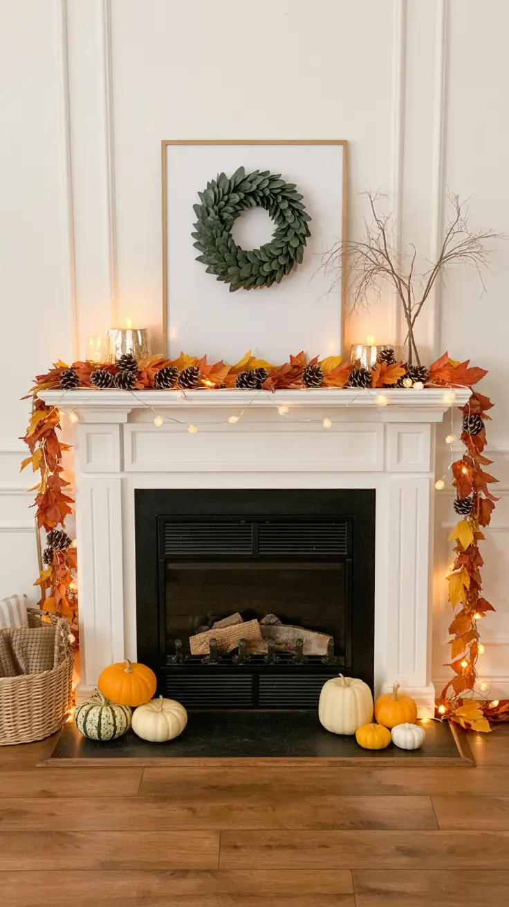 Autumn Garland Mantel 