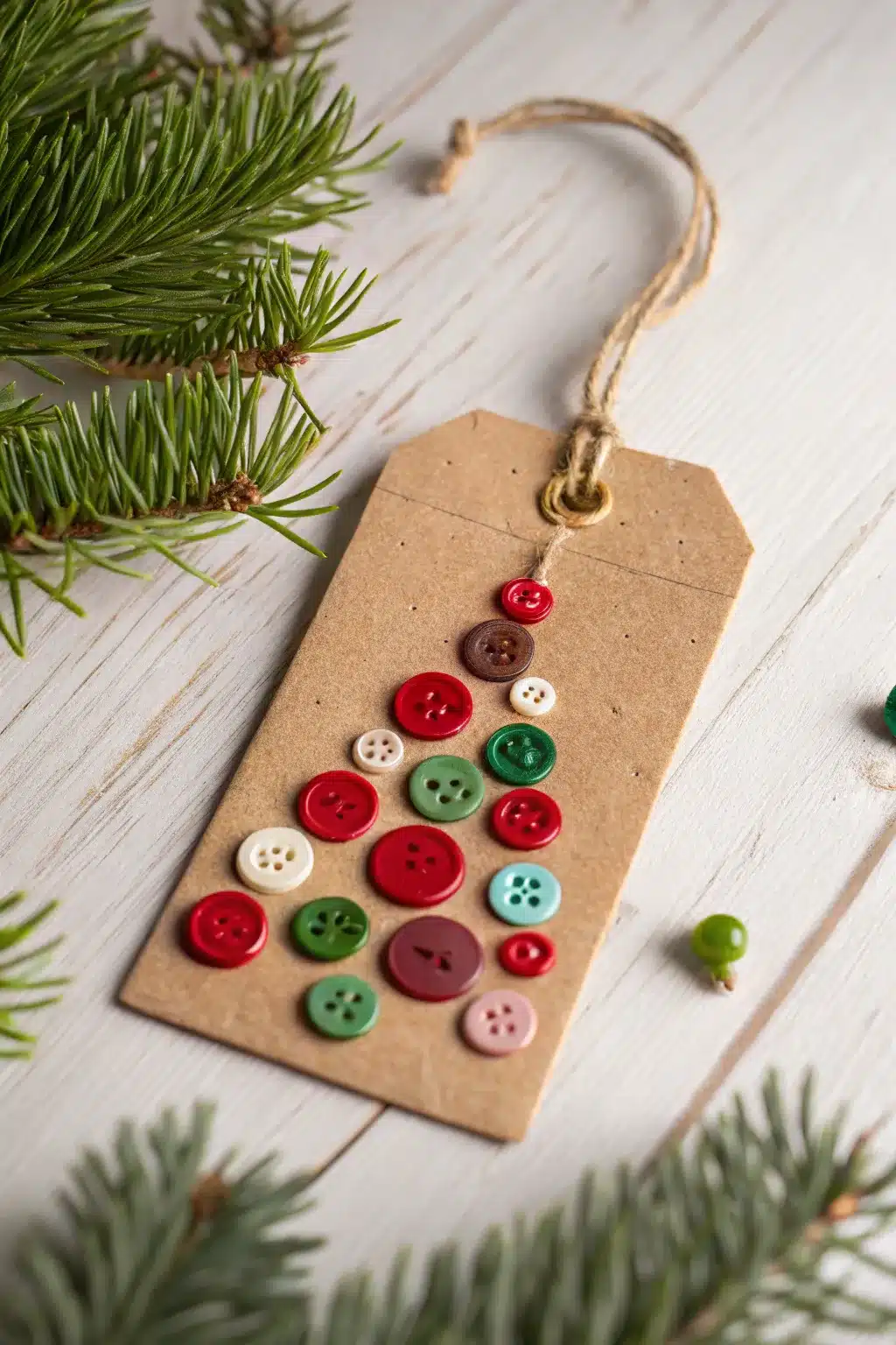 Button Embellished Tags