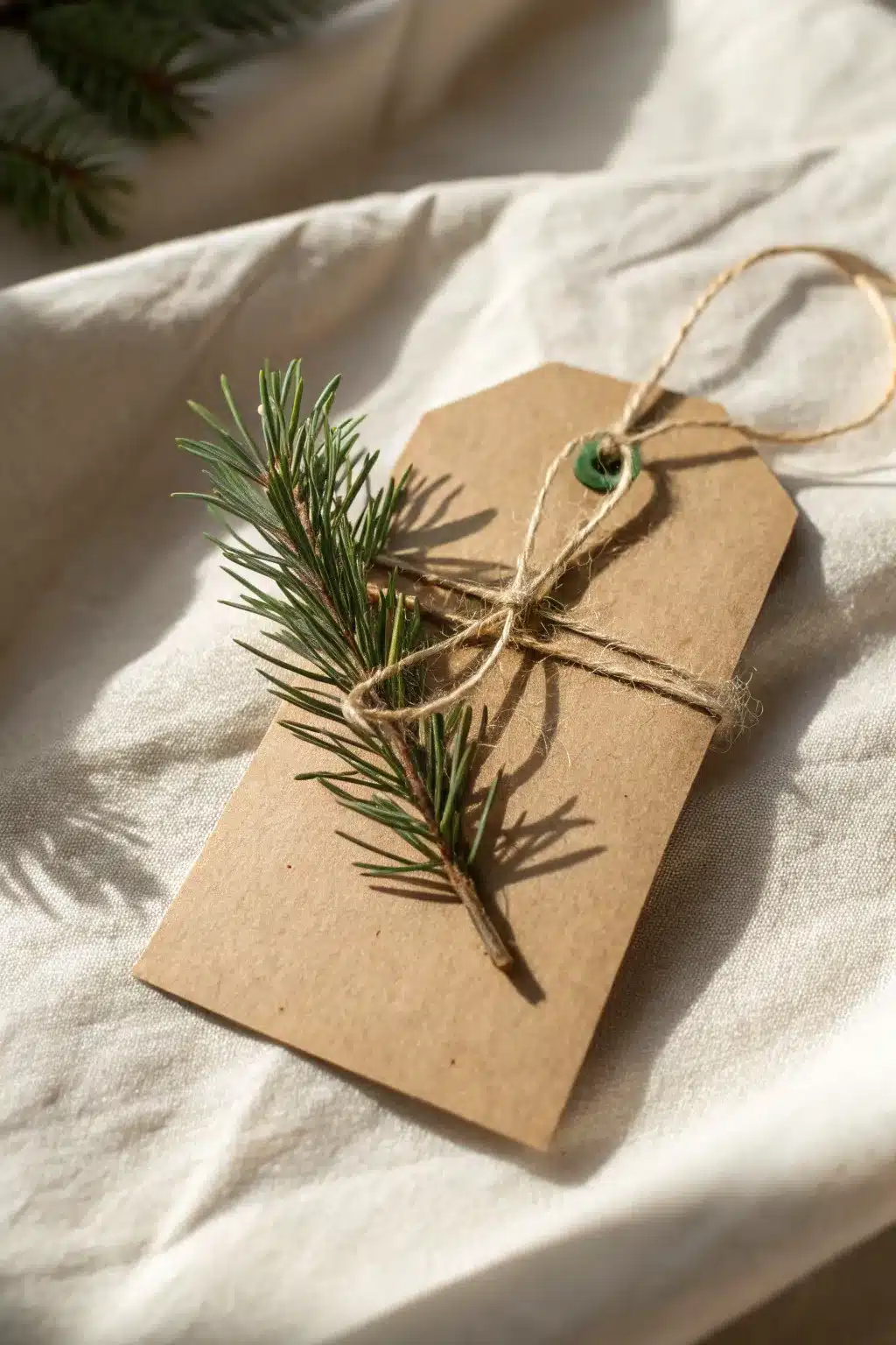 Natural Pine Sprig Tags