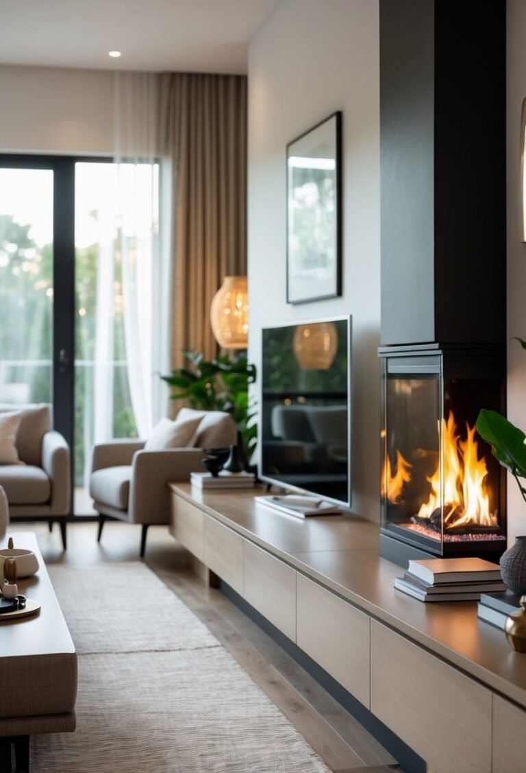 20 Living Room With Fireplace and TV Ideas for Modern Comfort and Style